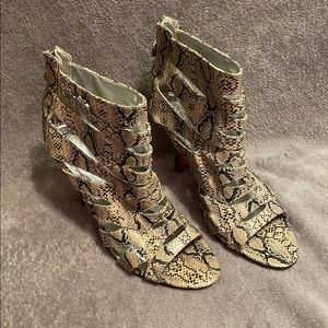 Snakeskin Apple Bottoms High Heels